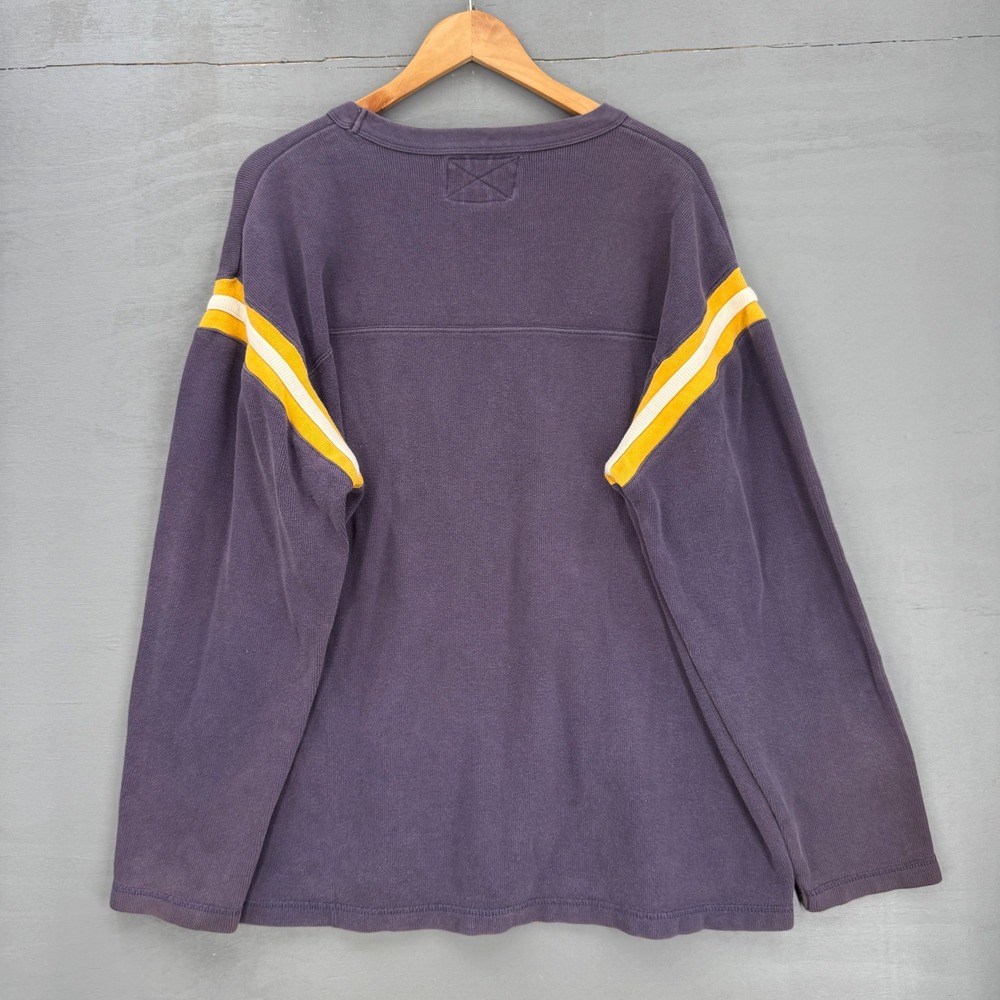 Vintage Steve and Barry's Athletic Dept Shirt Purple Long Sleeve Ribbed 8 Large - Picture 2 of 5
